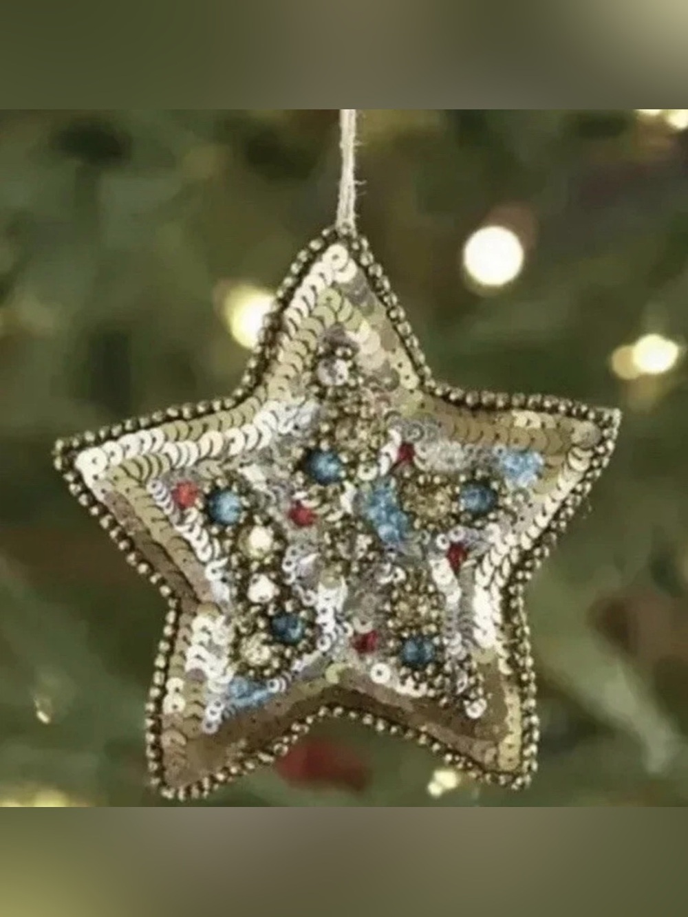 Pottery Barn Beaded Star Ornament